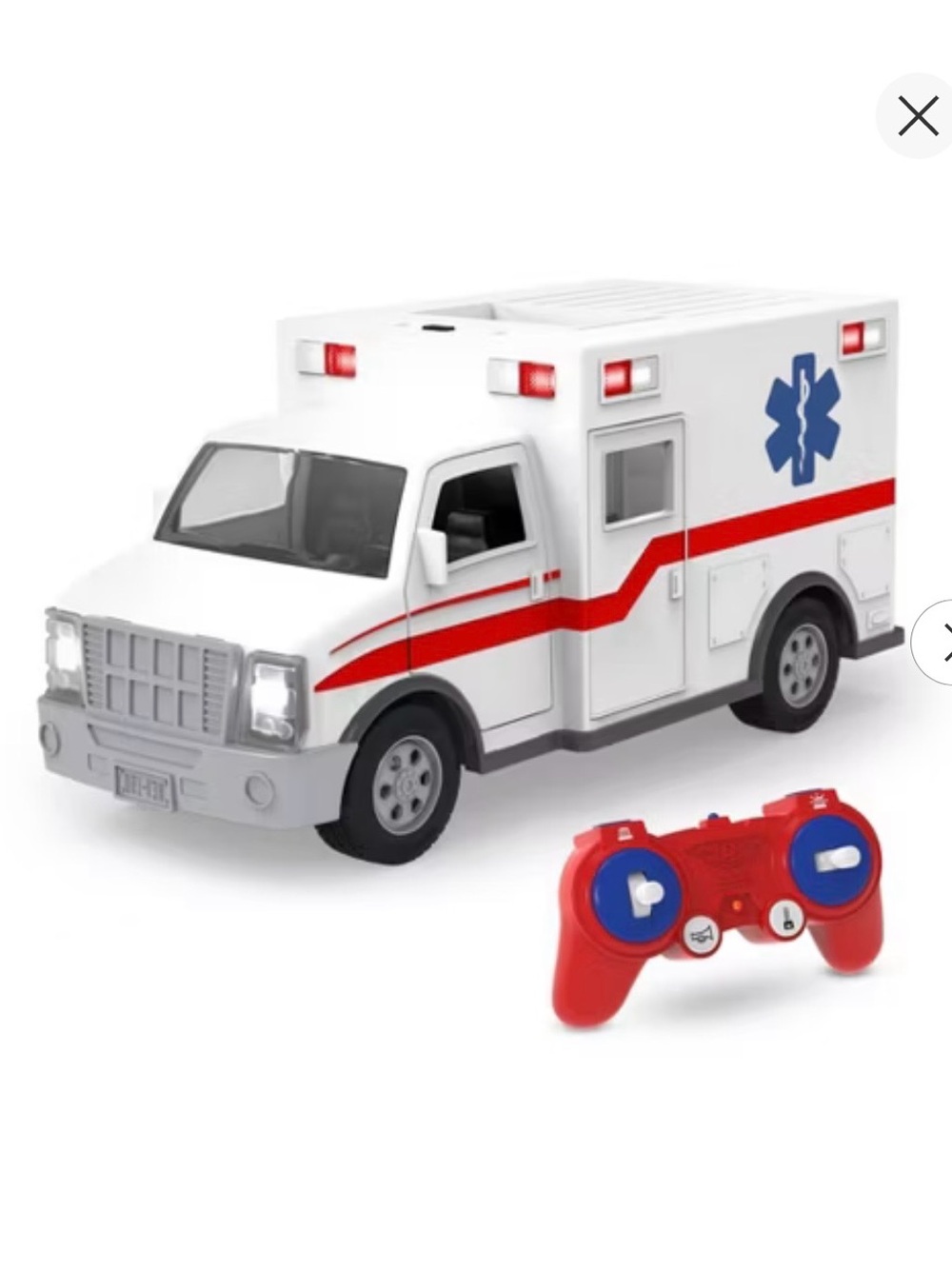 EUC DRIVEN by Battat Large Toy Ambulance with Remote Control RC Toy Truck
